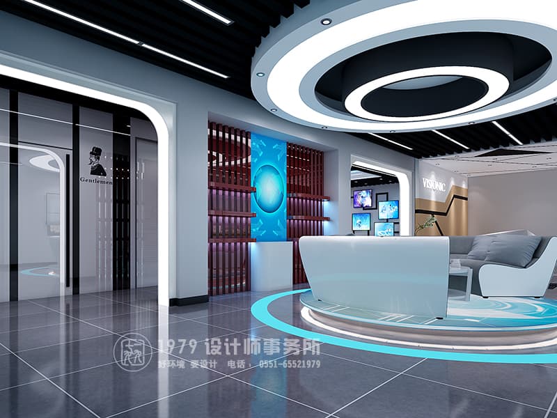 辦公樓顯示器展廳大廳設(shè)計裝修效果圖